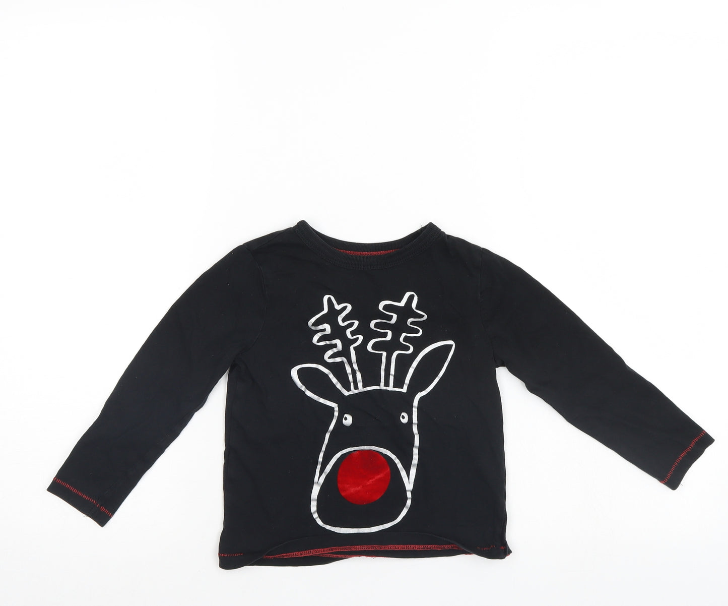 George Boys Black   Pullover Jumper Size 3-4 Years  - Christmas jumper