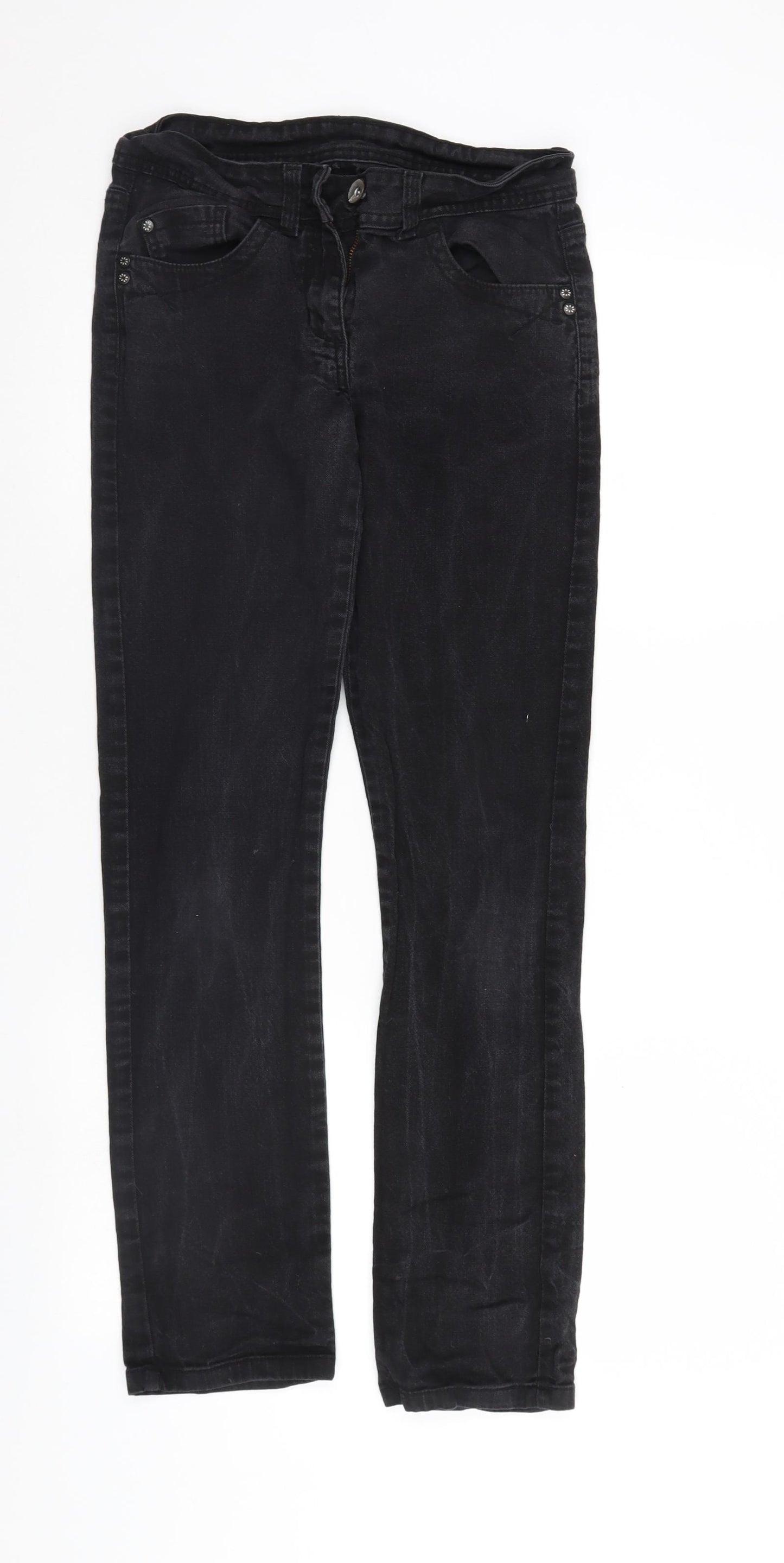Falmer Womens Black  Denim Straight Jeans Size 10 L29 in