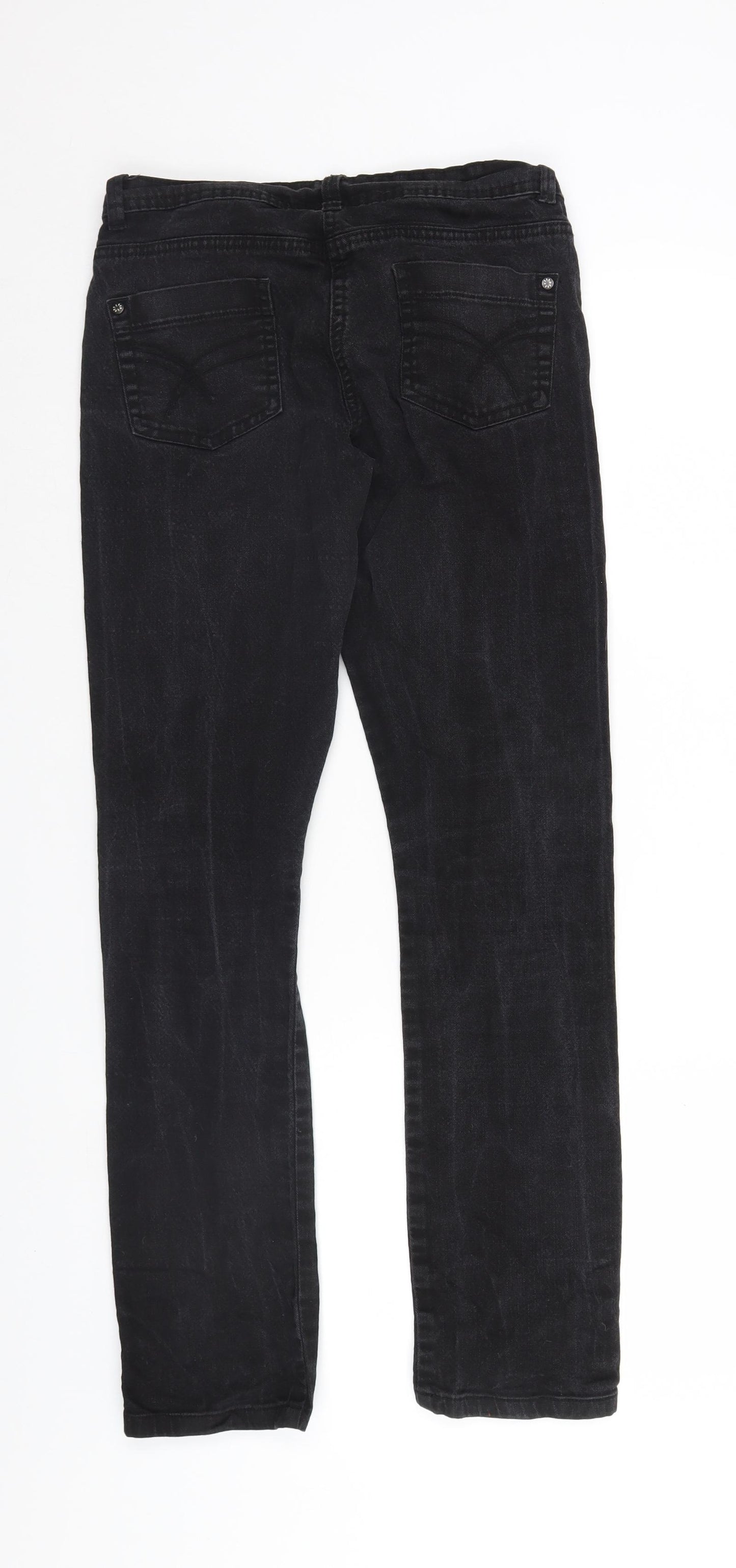Falmer Womens Black  Denim Straight Jeans Size 10 L29 in