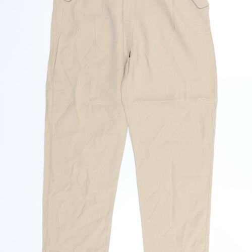 Boohoo Womens Beige   Trousers  Size 10 L25 in