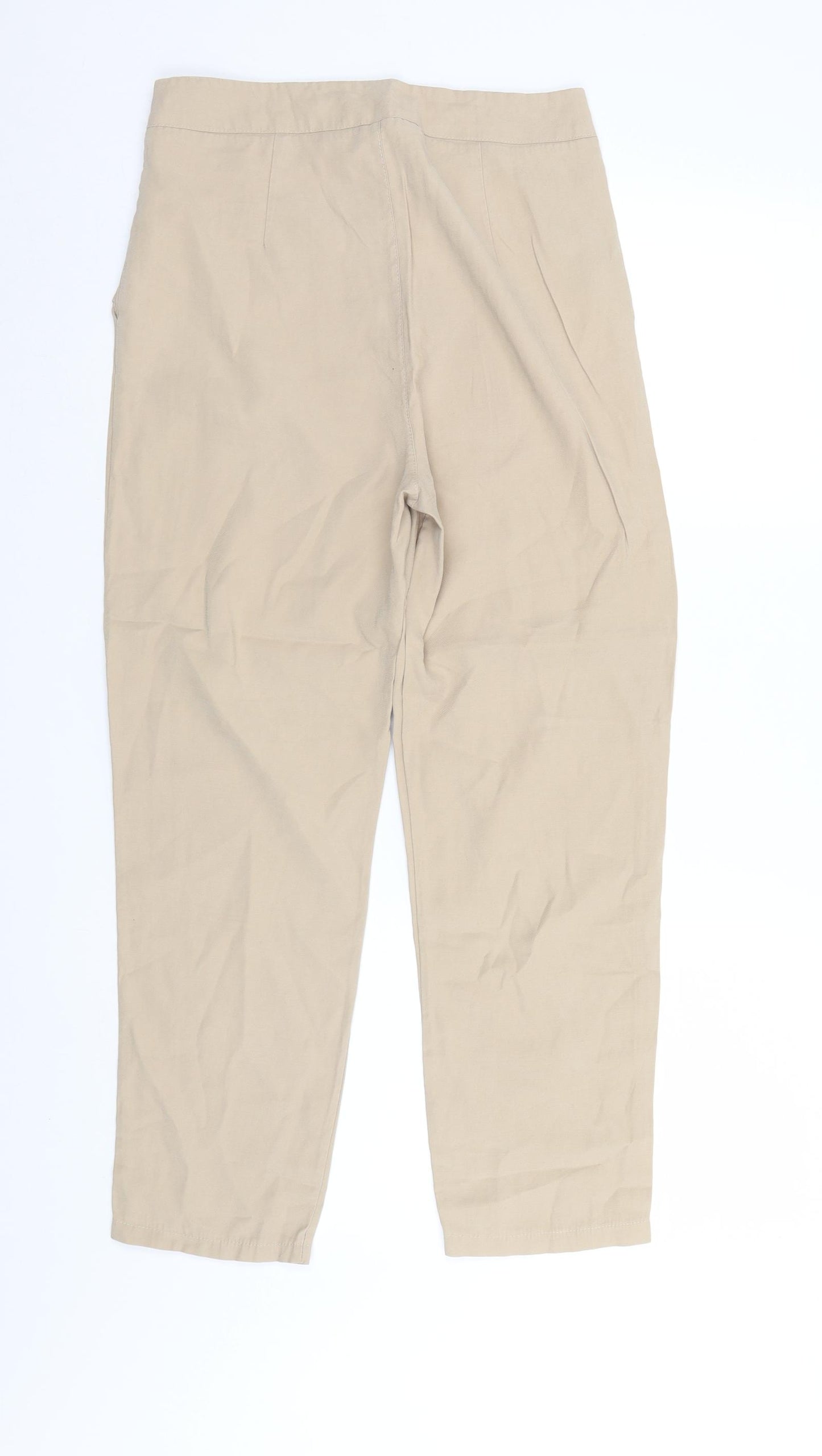 Boohoo Womens Beige   Trousers  Size 10 L25 in