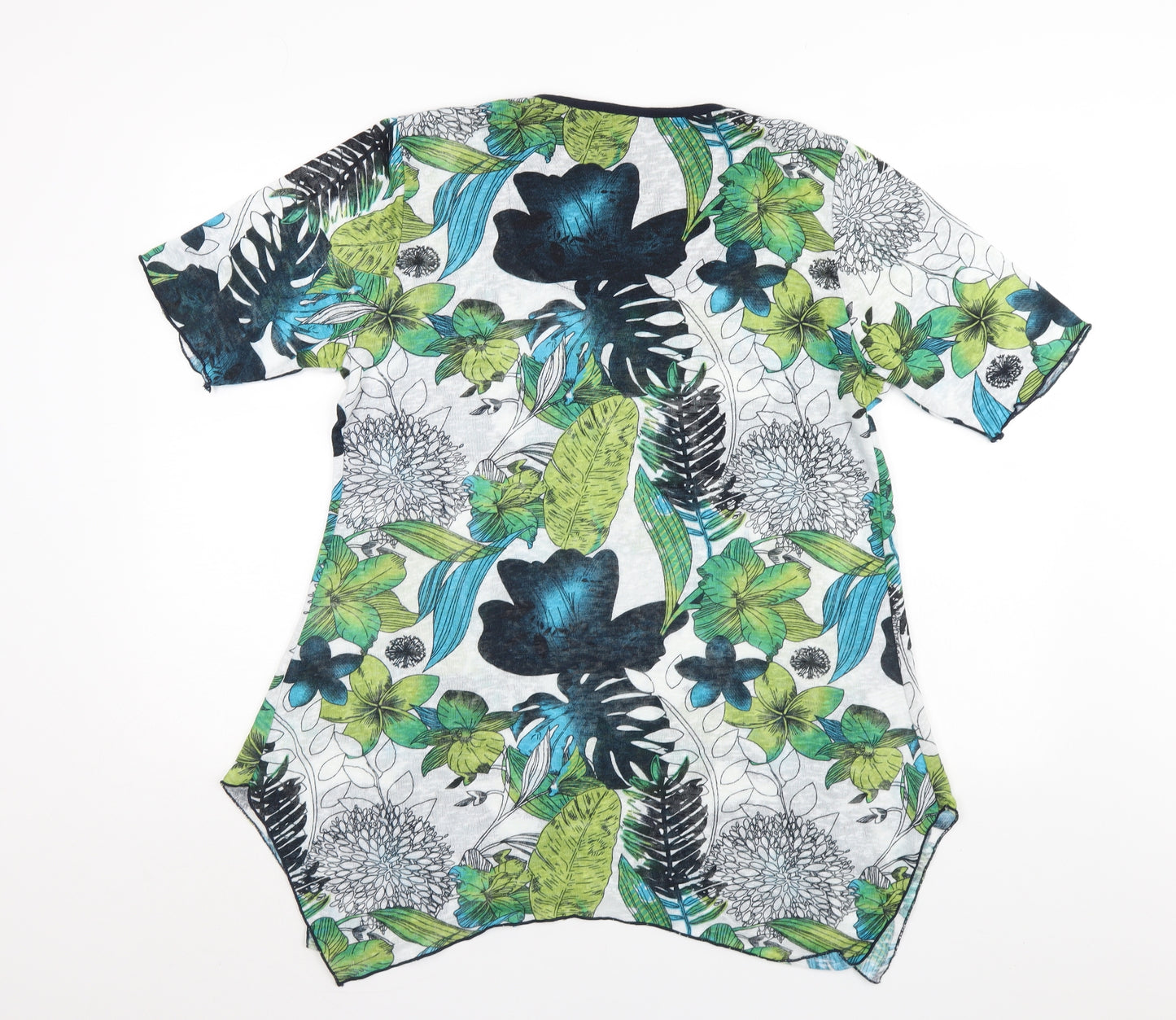 TIGI Womens Multicoloured Floral  Ringer Blouse Size 14