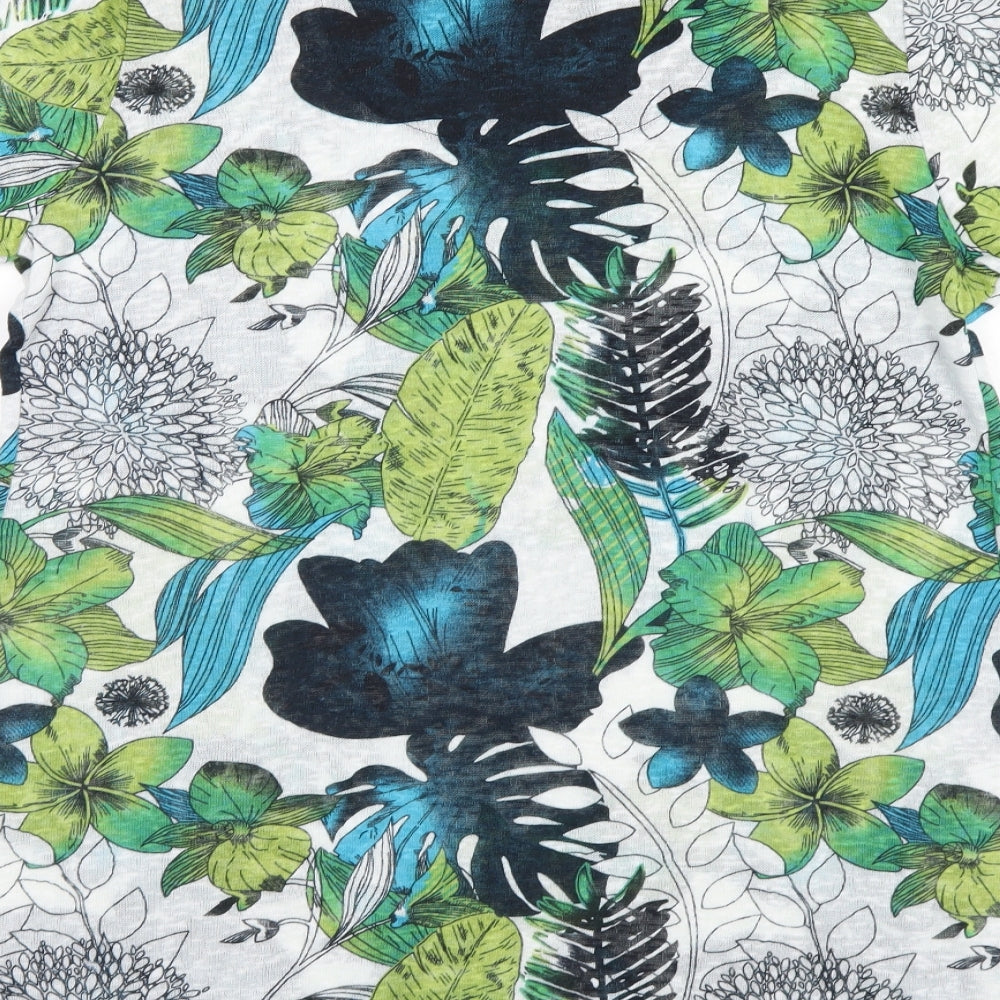 TIGI Womens Multicoloured Floral  Ringer Blouse Size 14