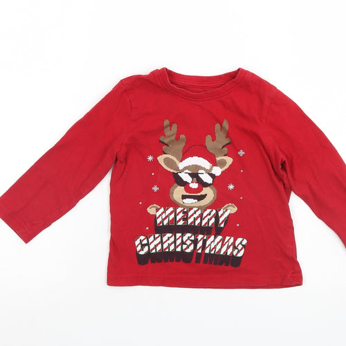 Primark Boys Red   Pullover Jumper Size 2-3 Years