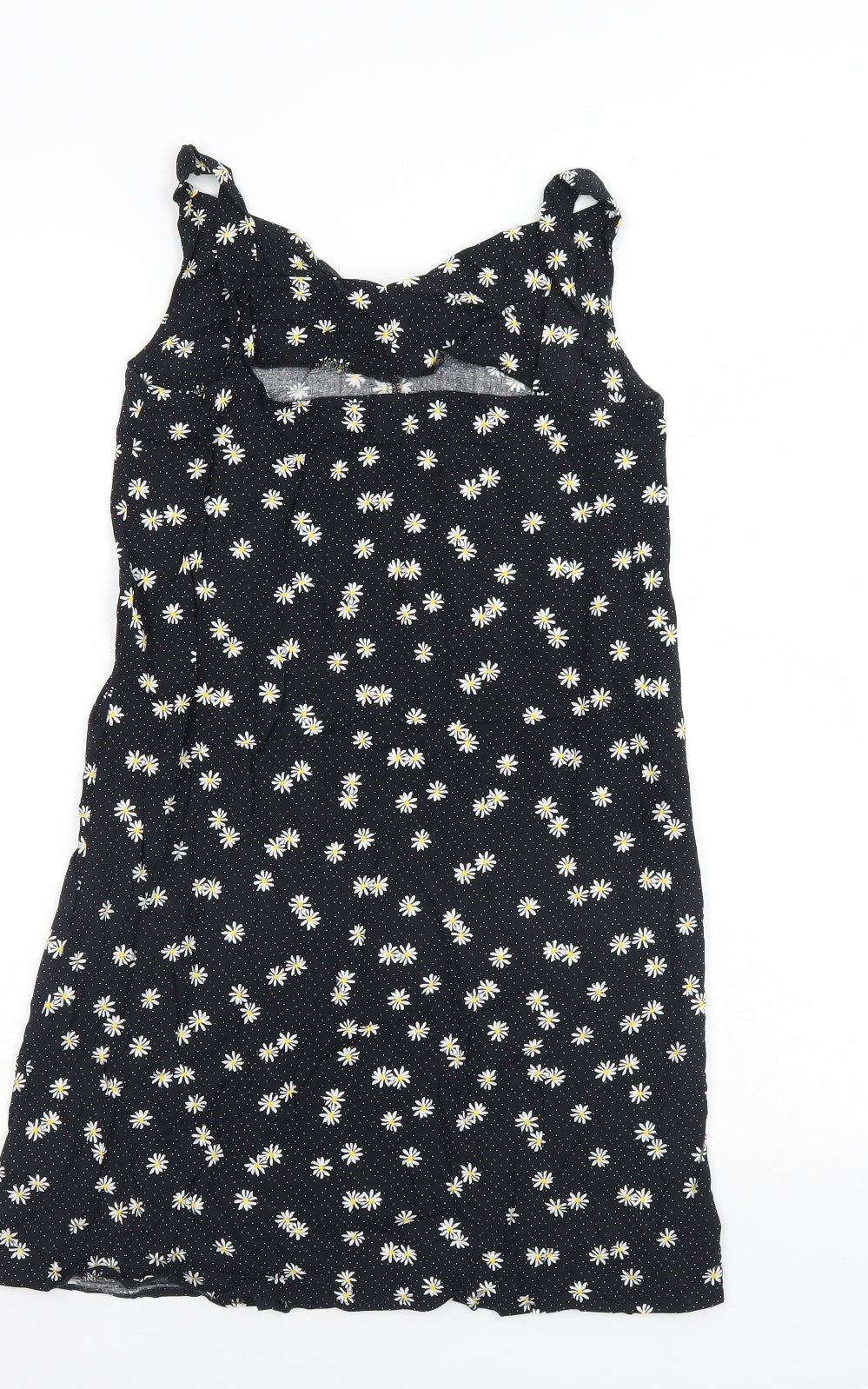 Primark Girls Black Floral  Skater Dress  Size 12 Years