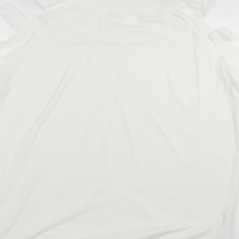 ZY Womens White   Pullover Jumper Size 2XL