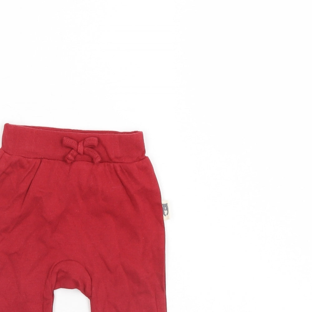 Rabbit & Bear Baby Red   Sweatpants Trousers Size 0-3 Months