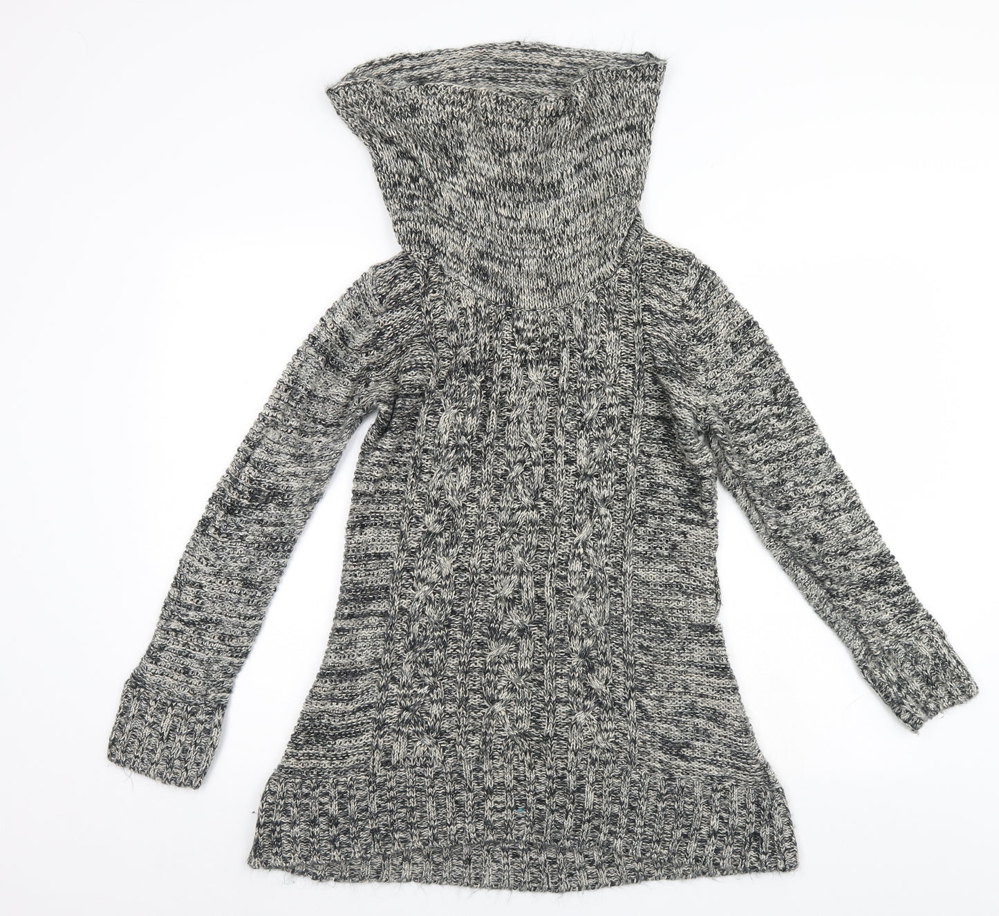 Papaya Womens Grey Fair Isle  Pullover Jumper Size 12