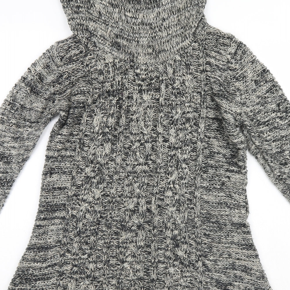 Papaya Womens Grey Fair Isle  Pullover Jumper Size 12