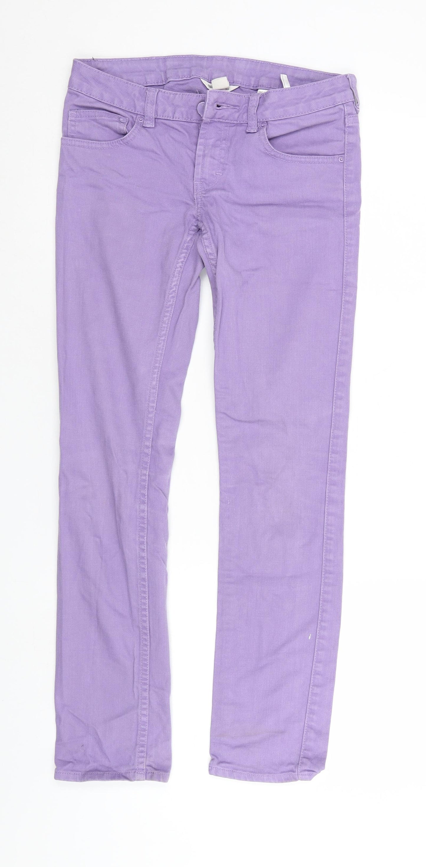 H&M Girls Purple  Denim Straight Jeans Size 13-14 Years