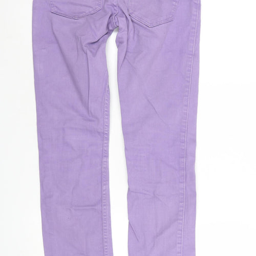 H&M Girls Purple  Denim Straight Jeans Size 13-14 Years