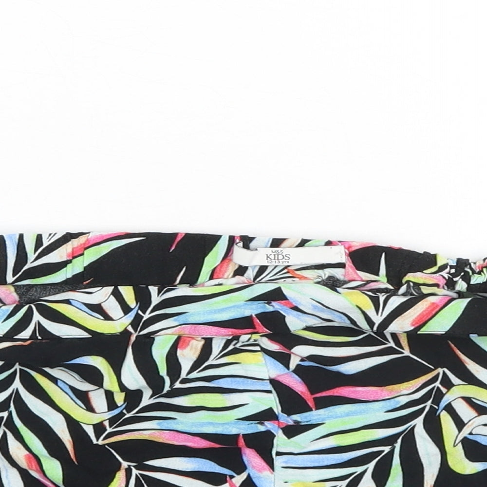 M&S Girls Multicoloured Floral  Culotte Shorts Size 12-13 Years