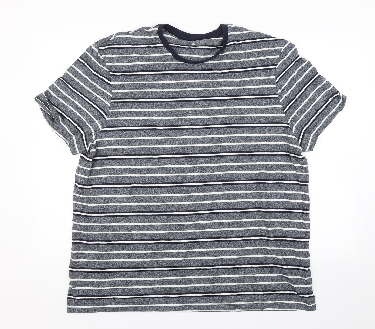 TU Mens Blue Striped   T-Shirt Size XL