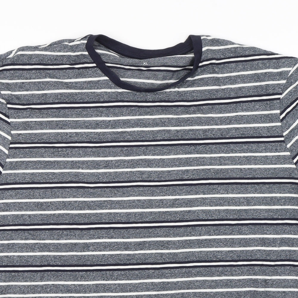 TU Mens Blue Striped   T-Shirt Size XL