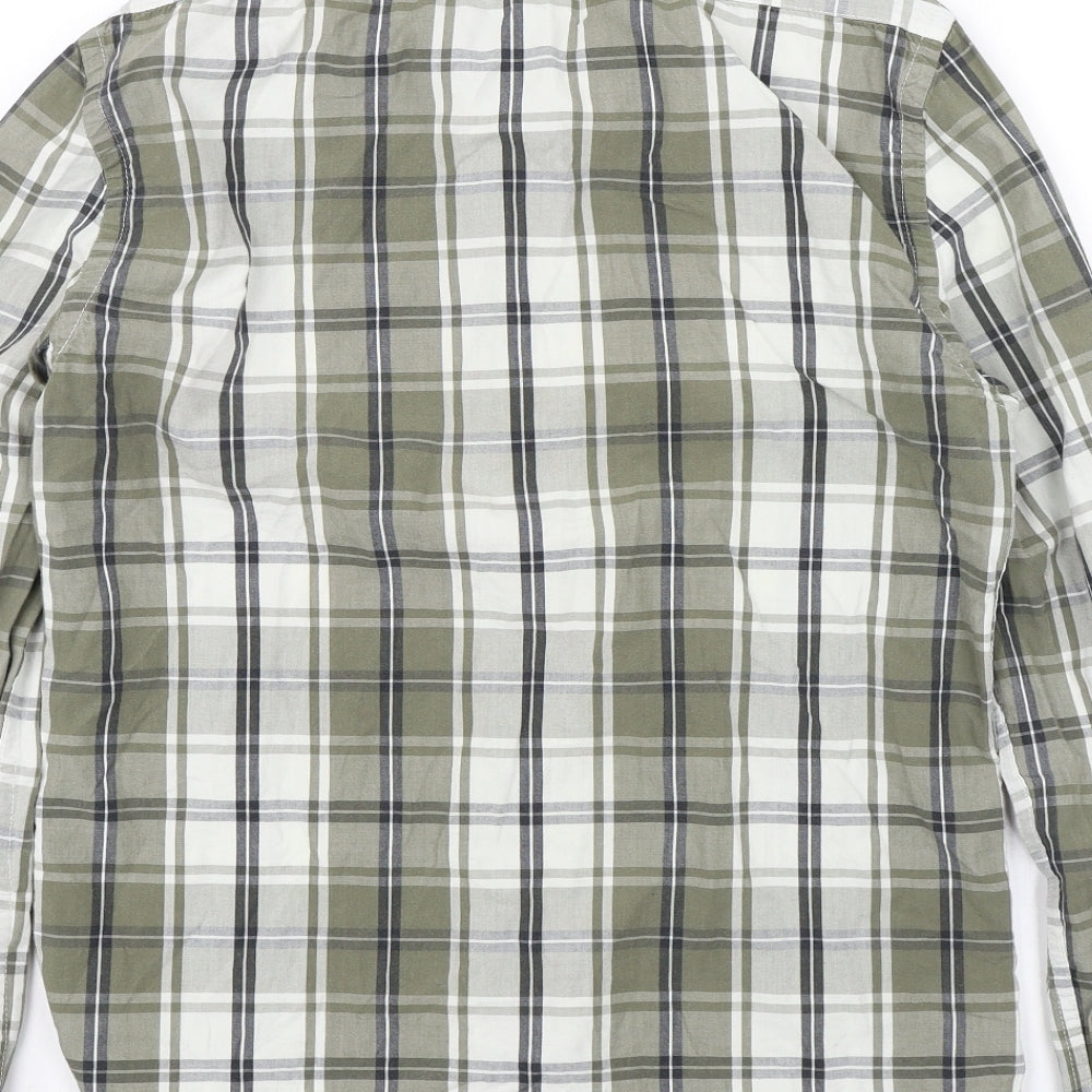 Jules Mens Green Plaid   Button-Up Size S