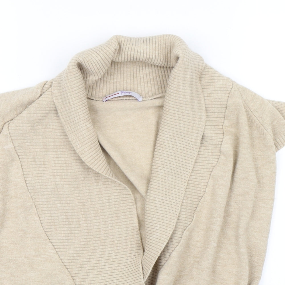 Papaya Womens Beige   Wrap Jumper Size 10
