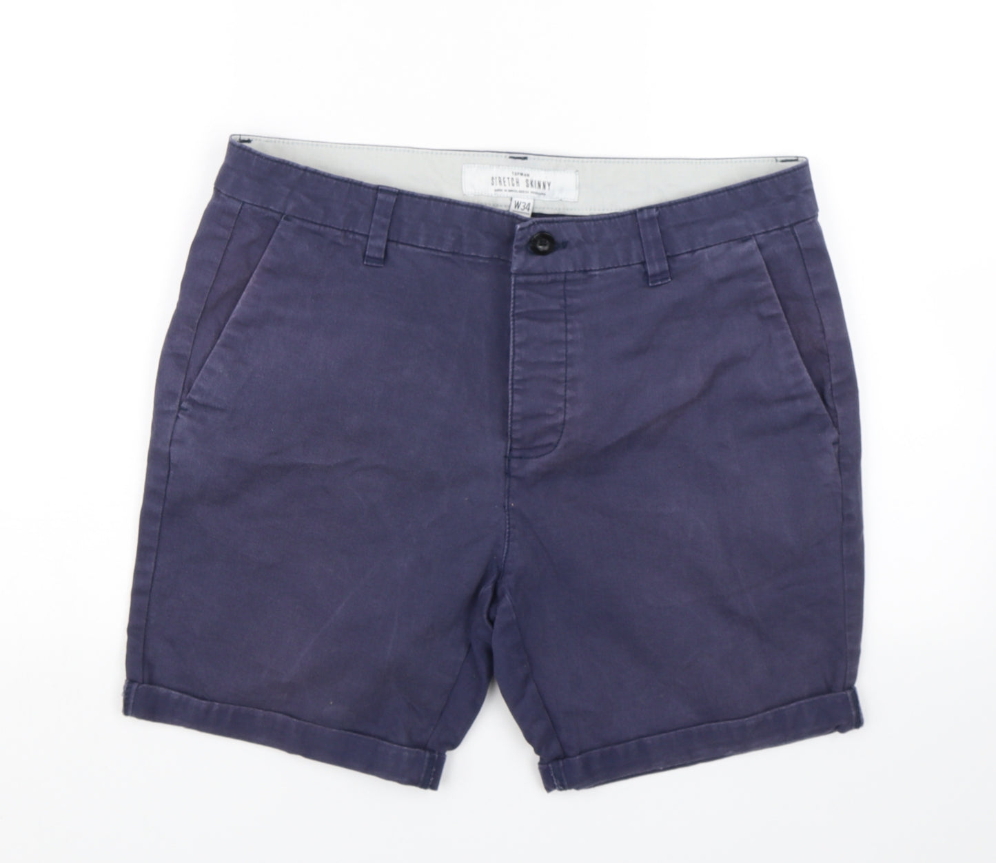 Topman Mens Blue   Chino Shorts Size 34 in