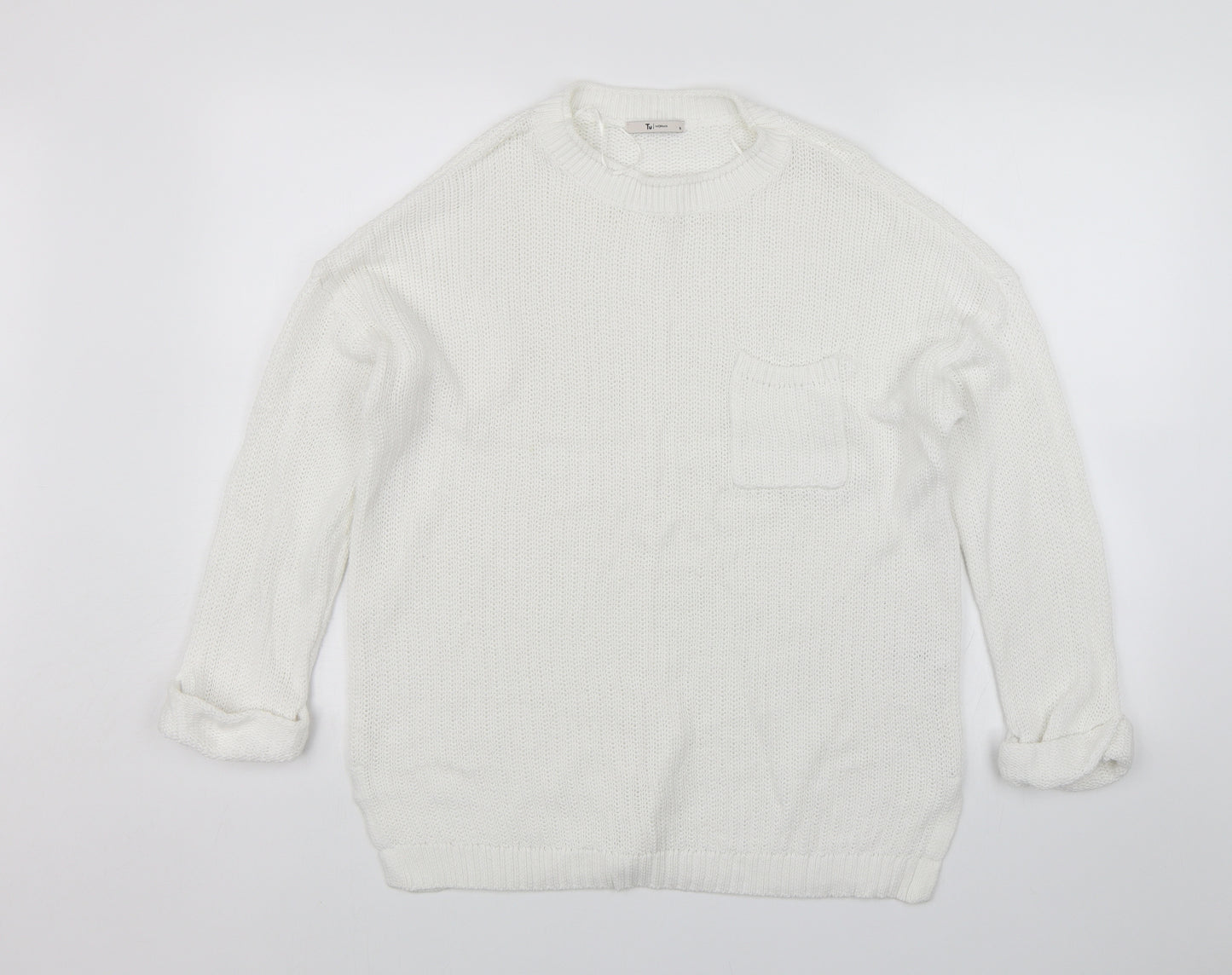 TU Womens White   Pullover Jumper Size 16