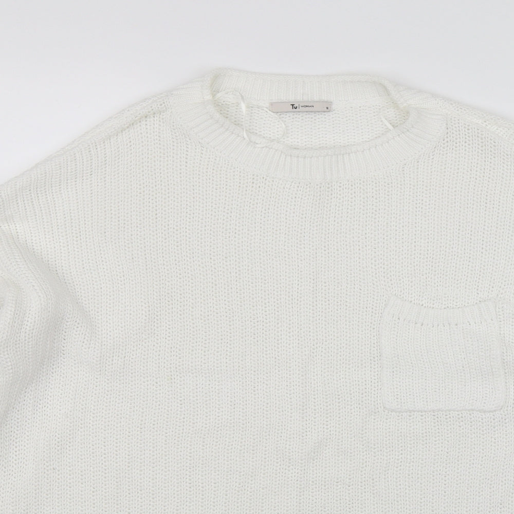 TU Womens White   Pullover Jumper Size 16