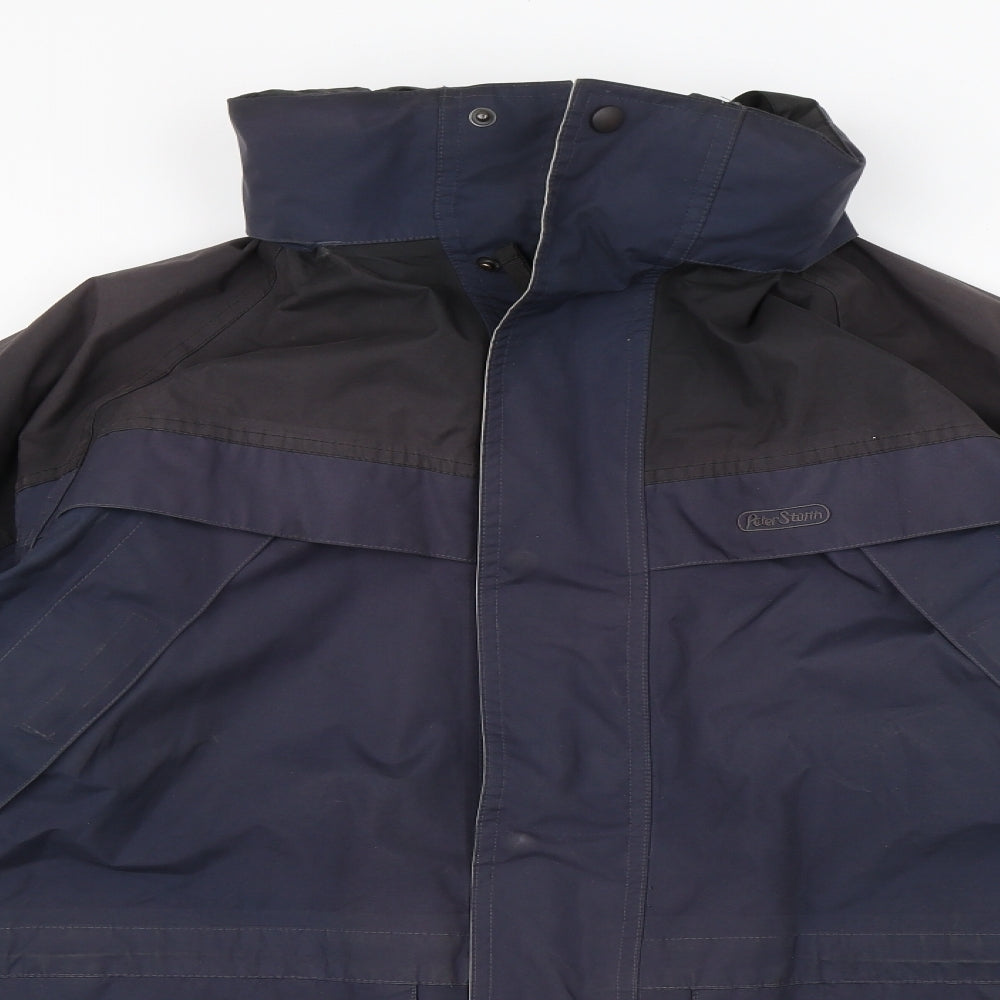 Peter Storm Mens Blue   Rain Coat Jacket Size L