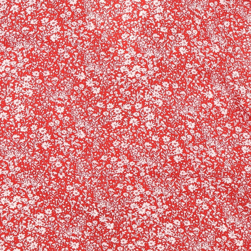 Peacocks Womens Red Floral  Basic Blouse Size 18