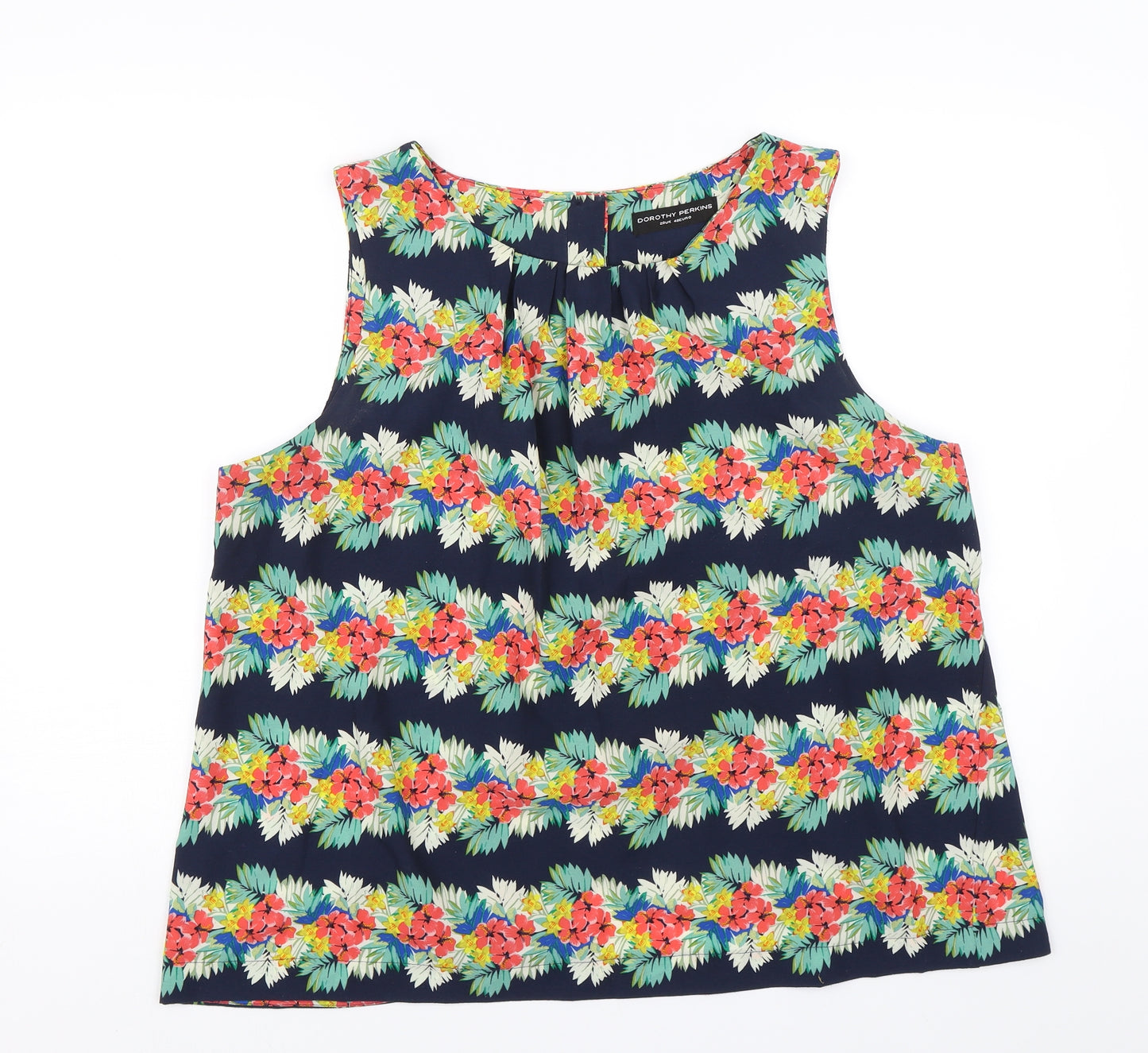 Dorothy Perkins Womens Blue Floral  Basic Blouse Size 20