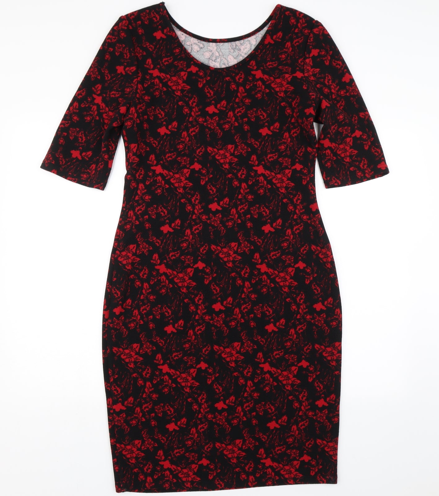 Peacocks Womens Red Floral  Shift  Size 12