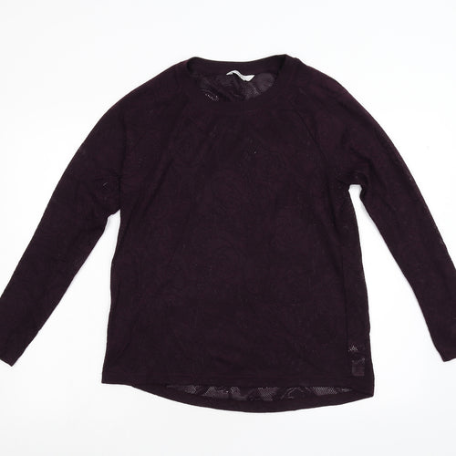 NEXT Womens Purple Floral  Pullover Jumper Size 12