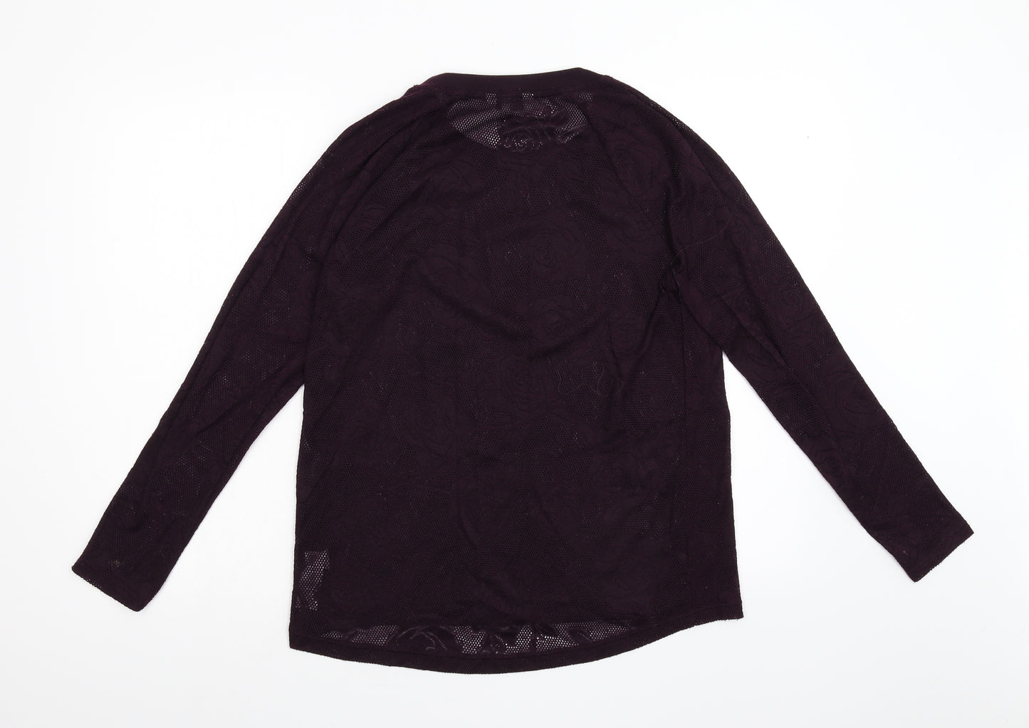 NEXT Womens Purple Floral  Pullover Jumper Size 12