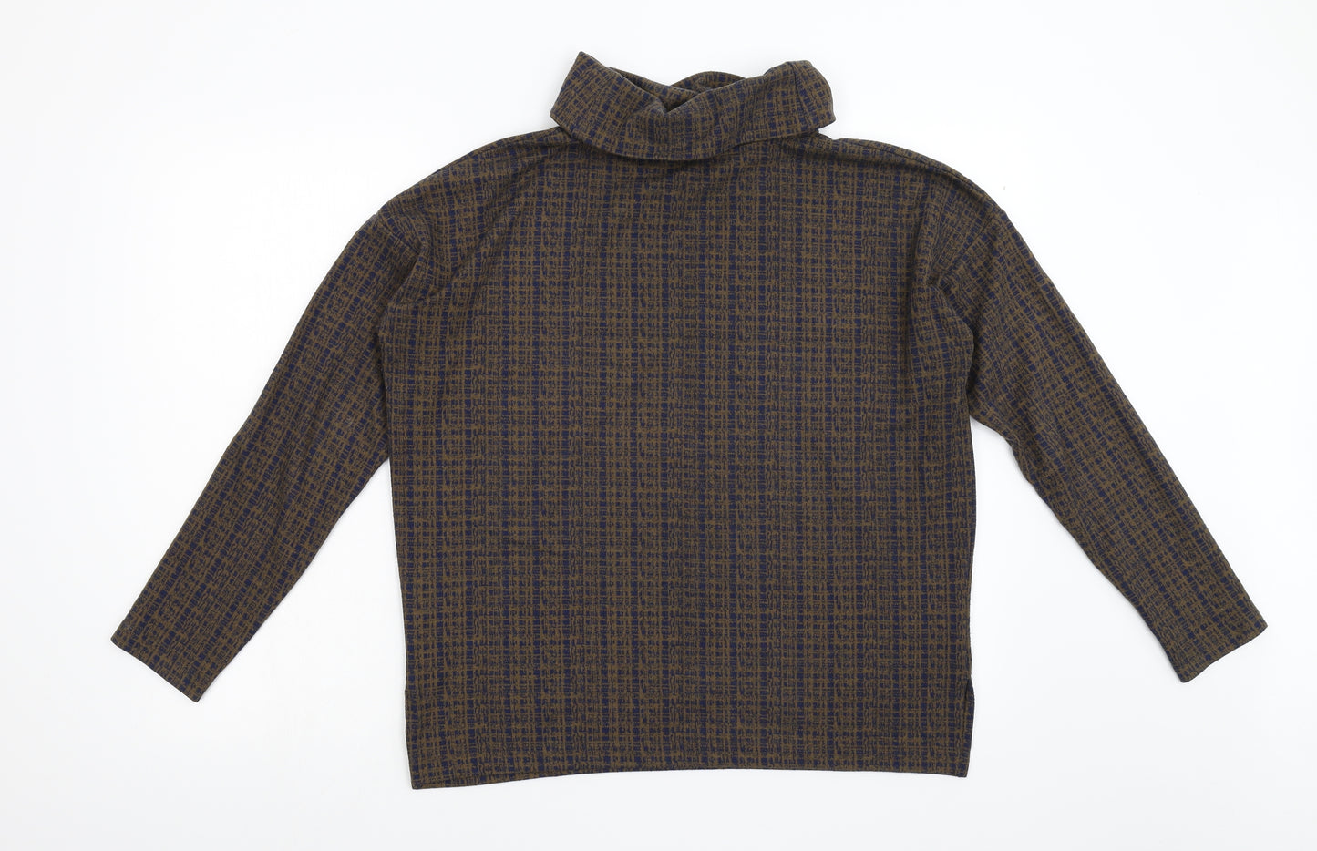 NEXT Womens Brown Check  Pullover Jumper Size 10