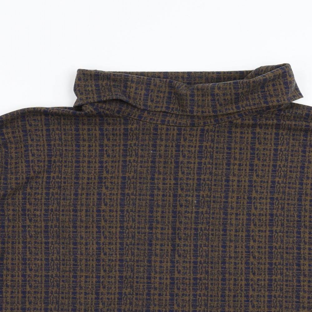 NEXT Womens Brown Check  Pullover Jumper Size 10