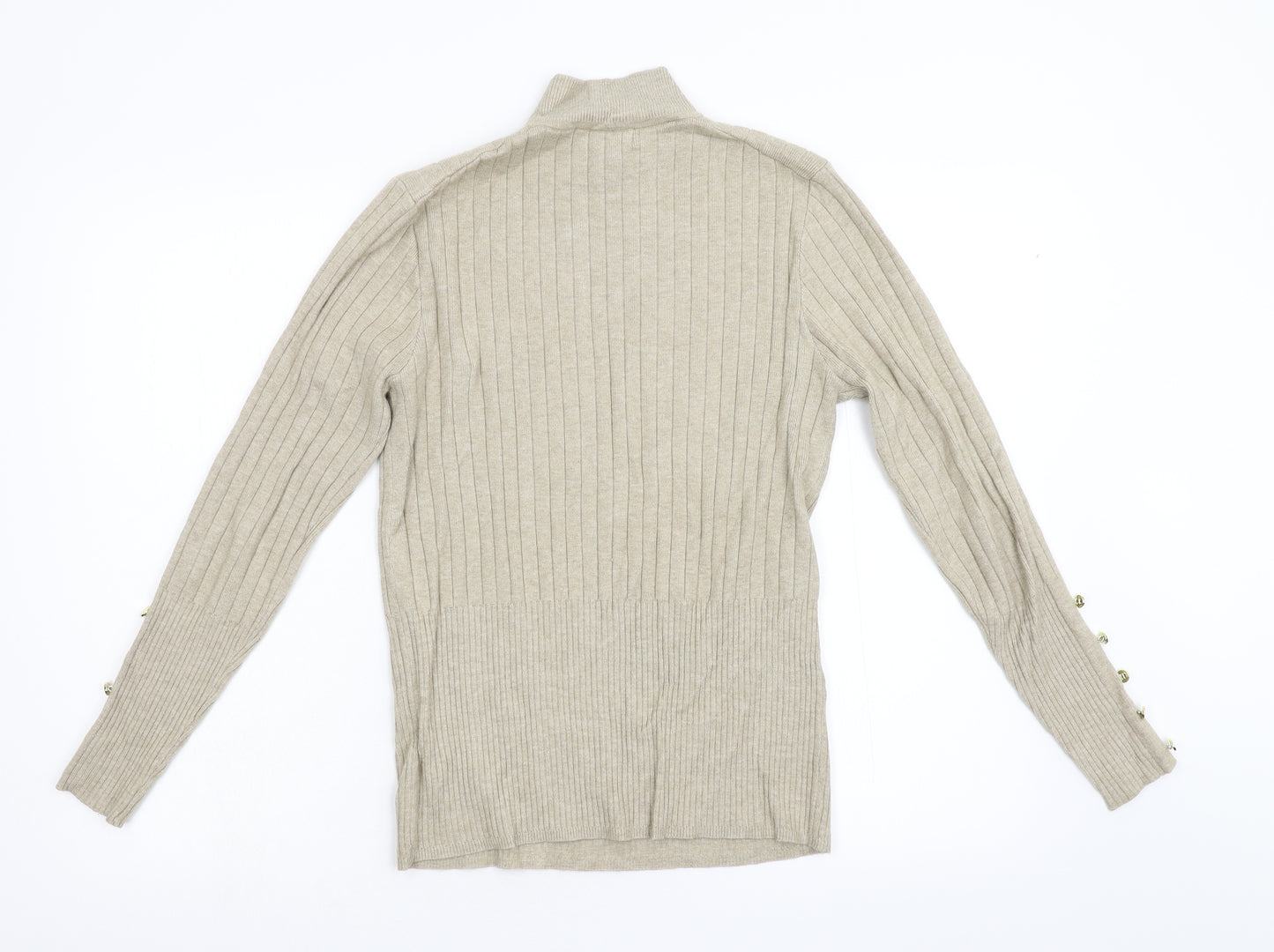 M&S Womens Beige  Knit Pullover Jumper Size 14
