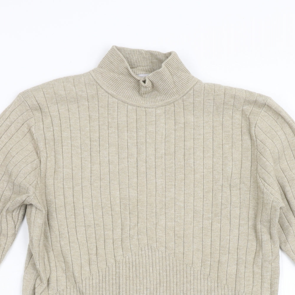 M&S Womens Beige  Knit Pullover Jumper Size 14