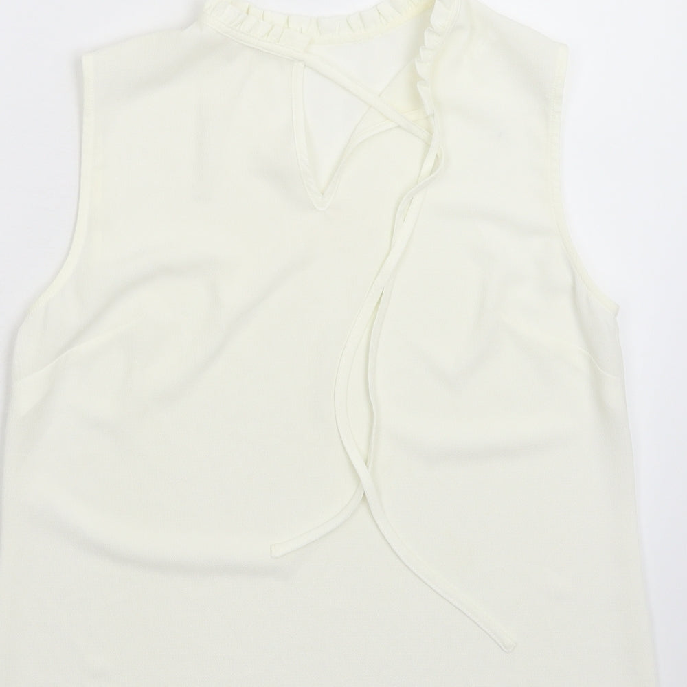 Preworn Womens Ivory   Basic Blouse Size M