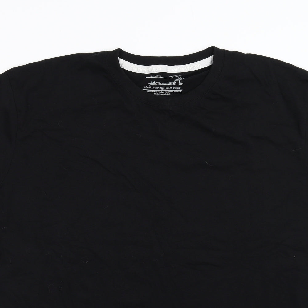 Charles Wilson Mens Black    T-Shirt Size 2XL