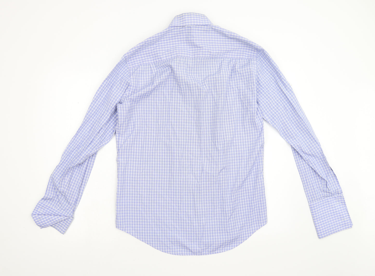 NEXT Mens Blue Check   Dress Shirt Size 15.5