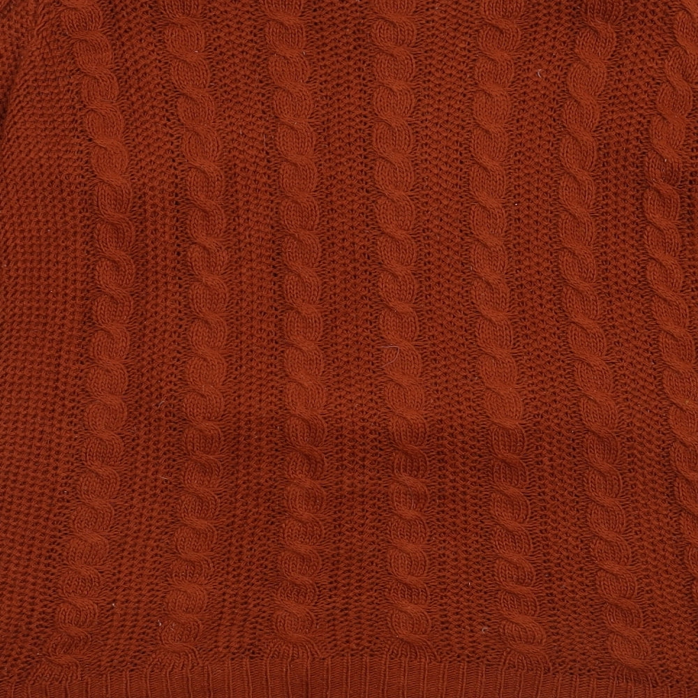 Preworn Womens Orange   Henley Jumper Size M