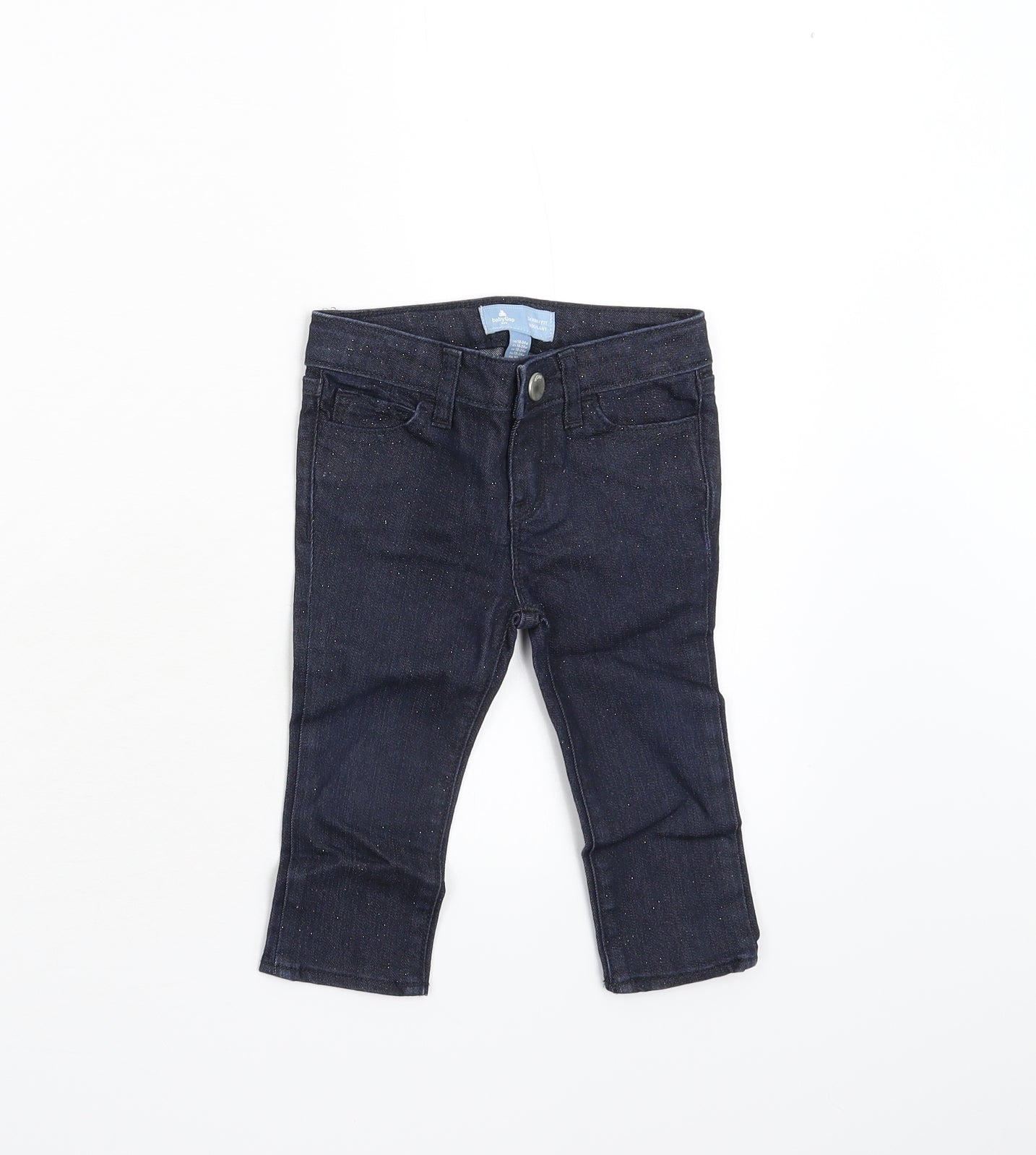 Baby Gap Girls Blue  Damask  Jeans Size 18-24 Months  - Glitter