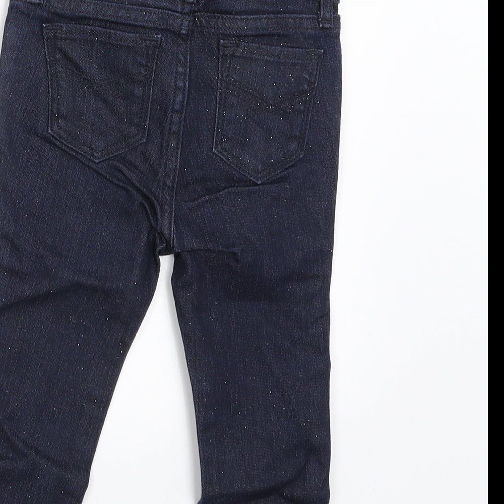 Baby Gap Girls Blue  Damask  Jeans Size 18-24 Months  - Glitter