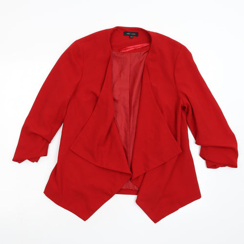New Look Womens Red   Jacket Blazer Size 12