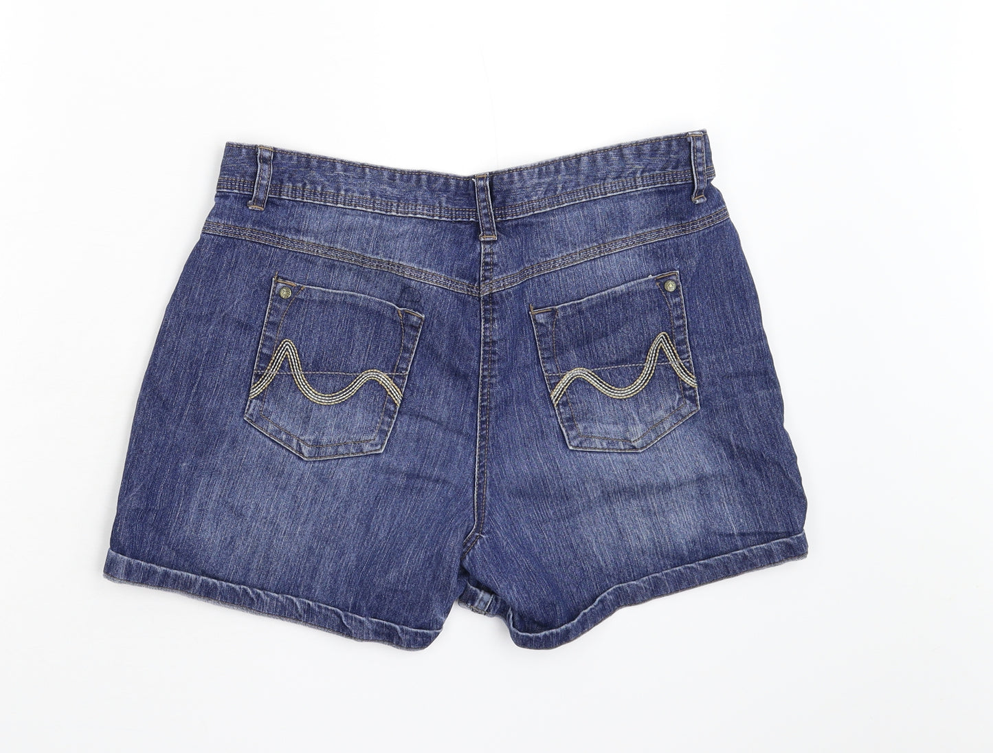 George Womens Blue  Denim Utility Shorts Size 12