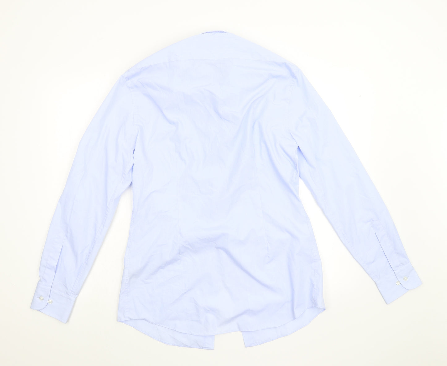 M&S Mens Blue    Button-Up Size 15