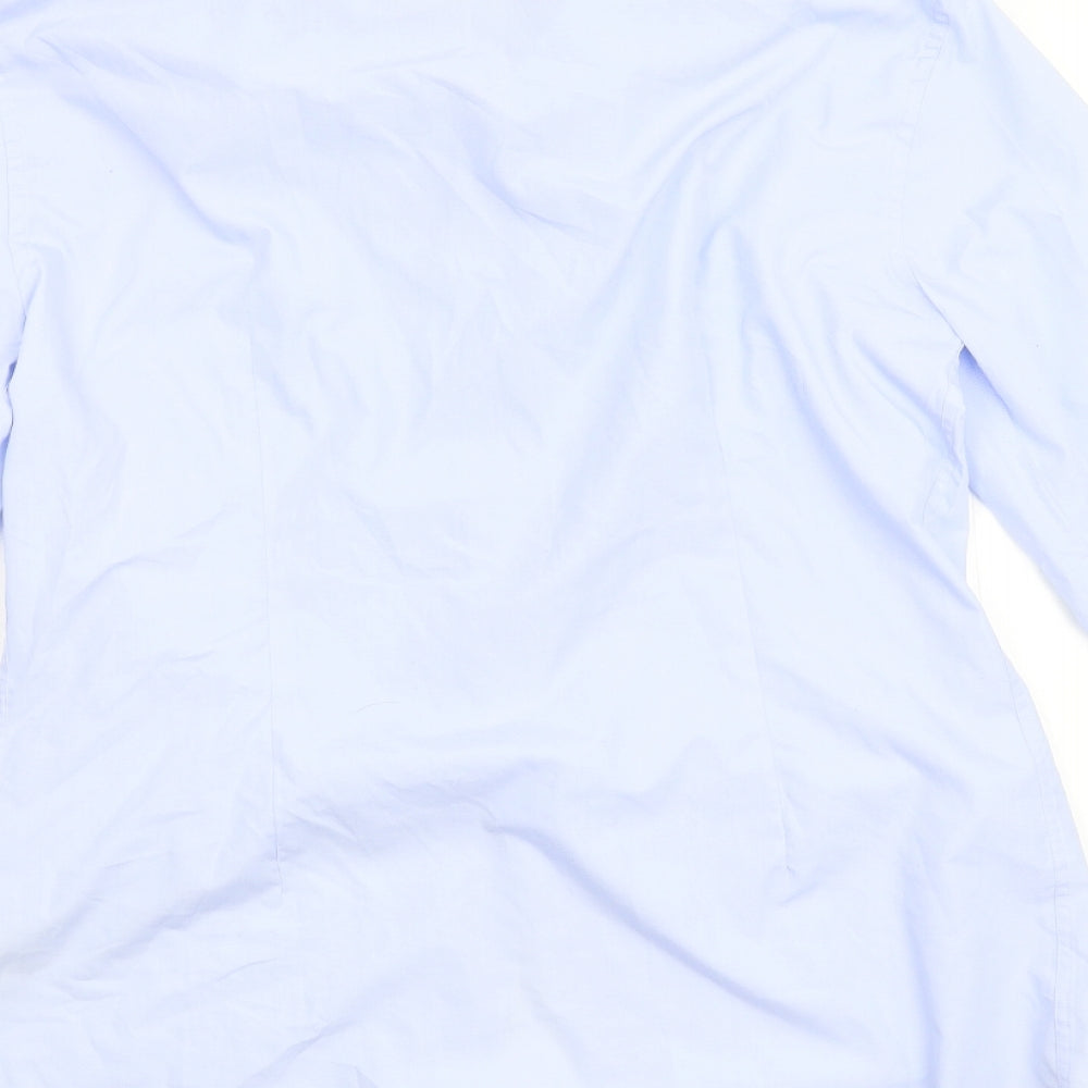 M&S Mens Blue    Button-Up Size 15