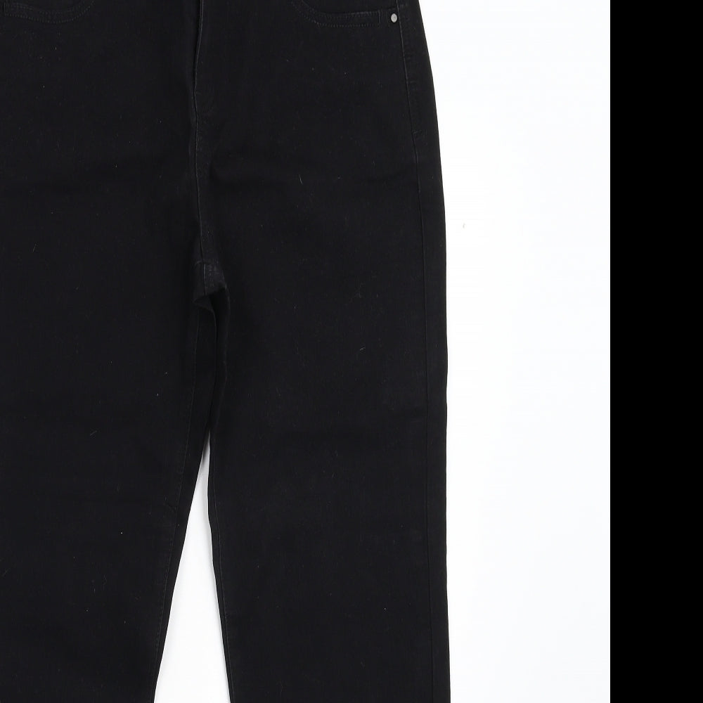 TU Womens Black  Denim Straight Jeans Size 14 L28 in