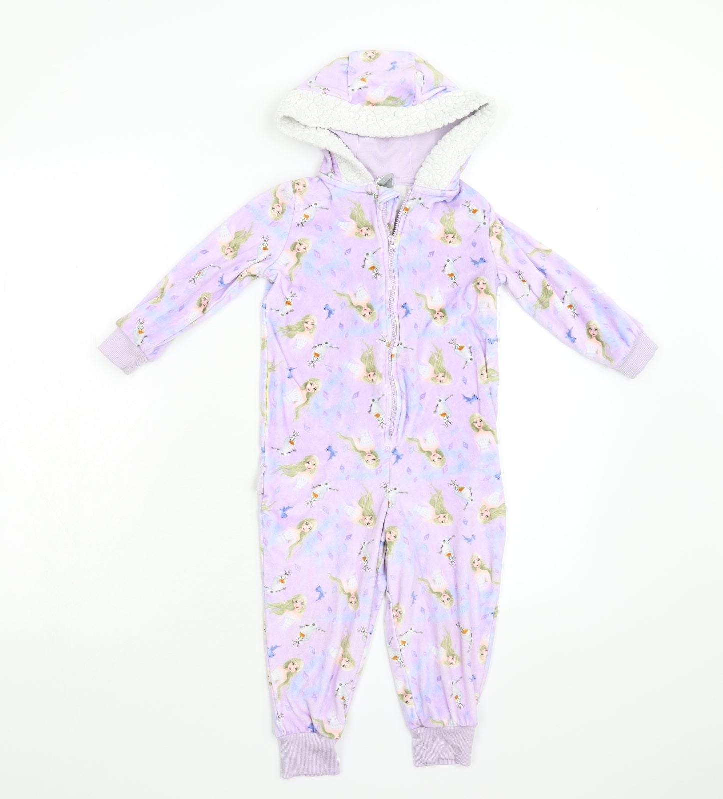 TU Girls Purple Solid Fleece  One Piece Size 2-3 Years