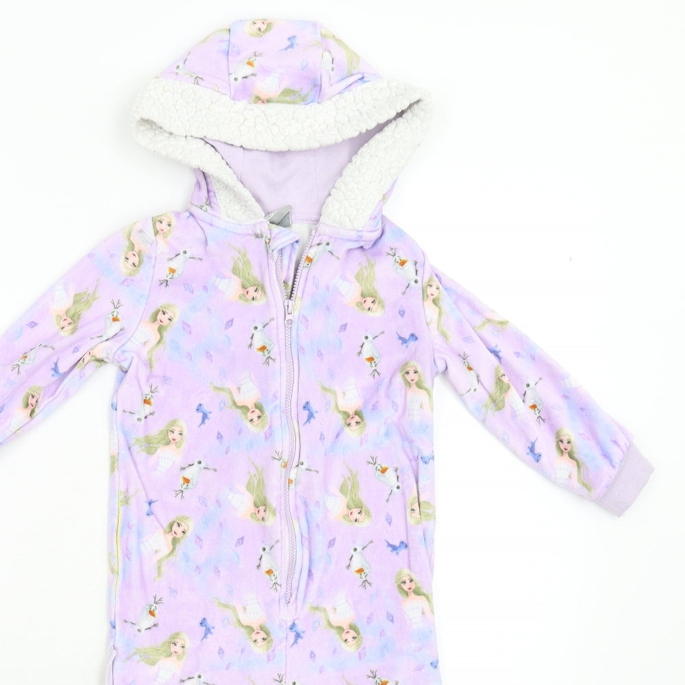 TU Girls Purple Solid Fleece  One Piece Size 2-3 Years