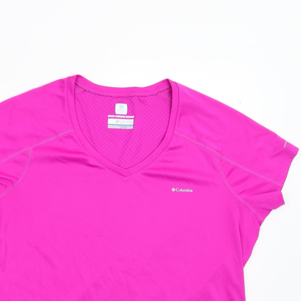 Columbia Womens Pink   Basic T-Shirt Size XL
