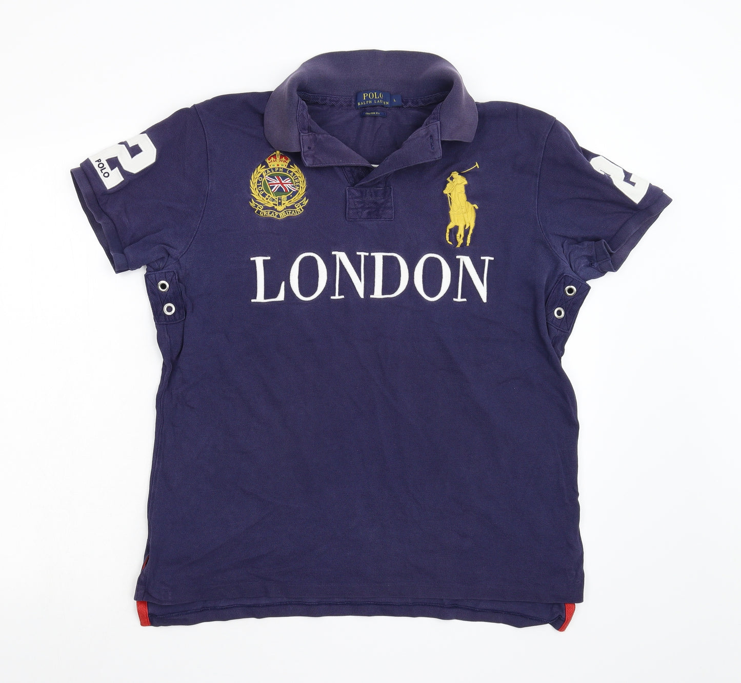 Ralph Lauren Mens Blue    Polo Size L