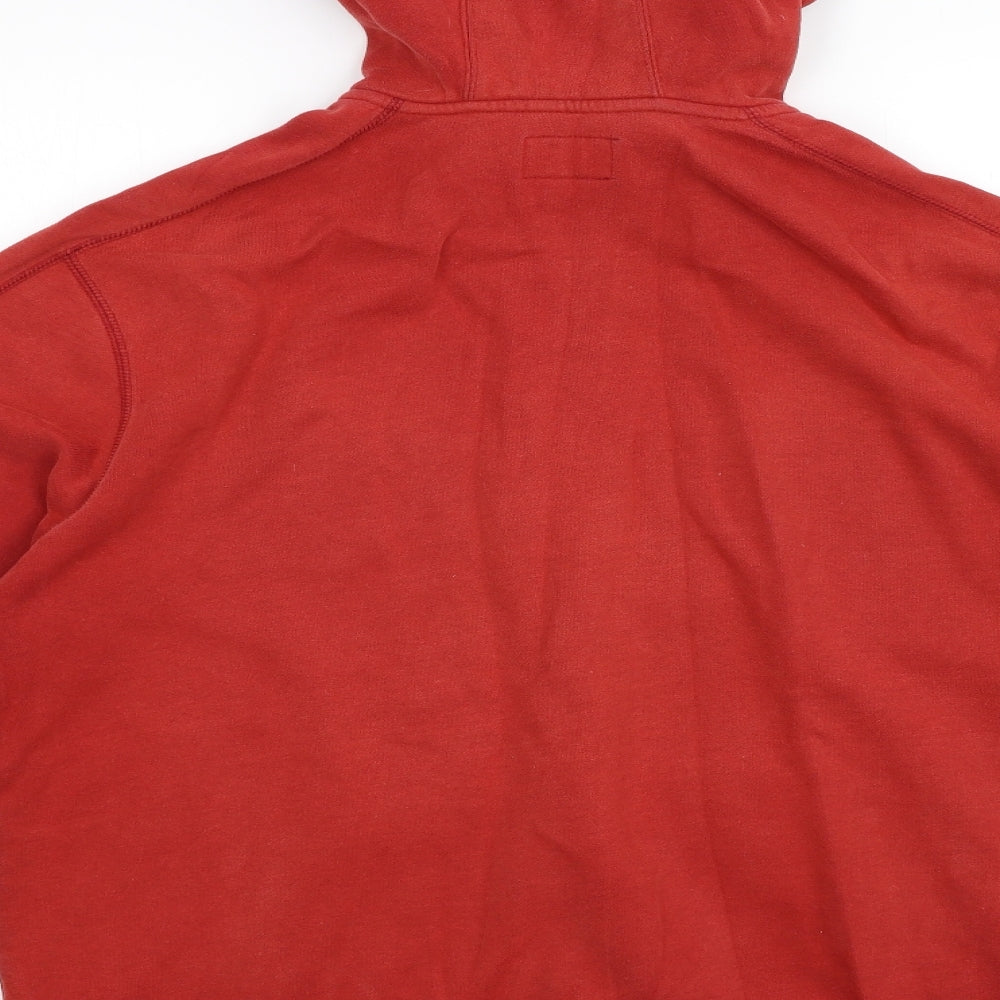 Ski Roots Mens Red   Full Zip Hoodie Size L  - BANFF