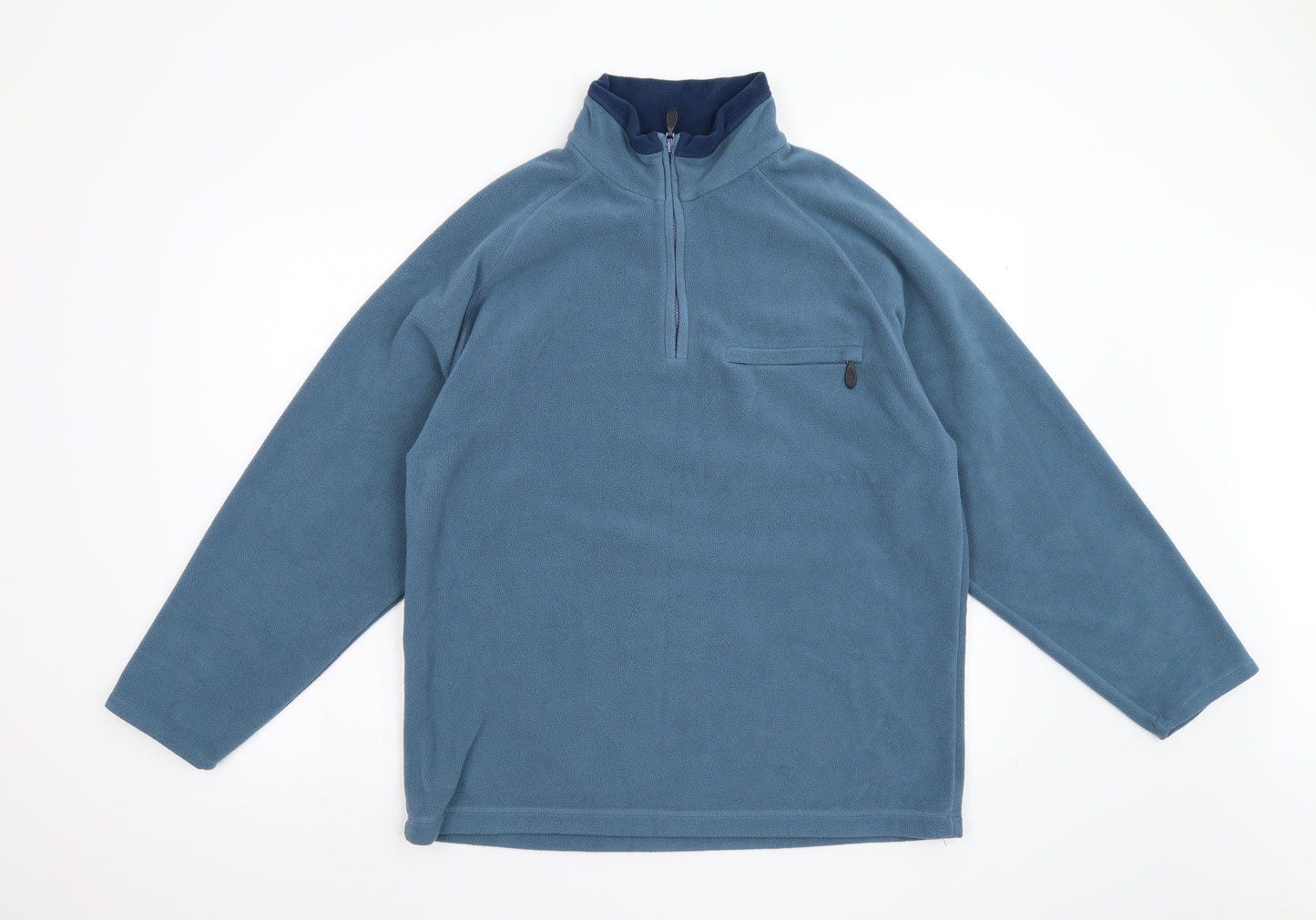 M&S Mens Blue  Fleece Basic Casual Size M